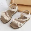 Sandalen Princess Casual Sandals For Girls 2022 Nieuwe zomer Kids Roman Sandalias Kinderen Fashion Soft Sole Beach schoenen Maat 22-31 CSH1314 R230220