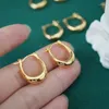 Creolen MUZHI Echt 18K Gold Ohrring Retro Stil Solide AU750 Edlen Schmuck Geschenk Für Frauen EA004