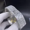 다이아몬드 시계 남성용 자동 기계식 남성용 시계 42mm 스테인레스 스틸 라이프 방수 손목 시계 클래식 비즈니스 디자이너 손목 시계 15510