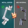 Other Faucets Showers Accs Metal Copper 1440° Rotation Faucet Aerator Extender Anti Splash Filter Bubbler Nozzle Kitchen Saving Water Sprayer 230221