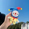 Personality Clown creative cartoon circus cute keyring plush pendant school bag grab machine doll doll