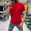 Men's T-Shirts Summer Men's Tshirt Polo Shirt Short Sleeve Bee Print Hot Diamond Male Slim Fashion Top Commuting Daily Leisure Tees Men Cothes Z0221