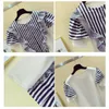 Women's Blouses Ruffles Striped Women Shirts Summer Design 2023 O-Neck Slim Elegant Female Outwear Coats Top Quality