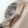 Unisex mechanisch horloge 36MM ETA.2823 m128345rbr-0040 gradiënt zwarte diamant dameshorloge saffier waterdicht 50M designer cadeaubon doosband verstelbaar
