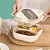 Ensembles de vaisselle TUUTH Portable Boîte à lunch hermétique Grille micro-ondable étanche Bento Prévenir les odeurs pour les enfants étudiants avec cuillère