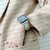Designer m echte Leder -Uhren -Bänder für Apple Watch Strape 38mm 40 mm 49 mm 42 mm 44 mm 45 mm iwatch 4 5 Se 6 7 Serie Band Fashion Print Letter Golden Link Chain Wristband