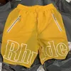 شورتات الرجال الصيفية Rhude T Resirts 55 ألوان قمصان قصيرة الرياضة غير الرسمية للرجال السراويل الكبير 5 نقاط على الحجم على الحجم S M L XL