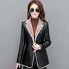 Women's Leather Korean Elegant Real Jacket Women Winter Genuine Ladies Natural Sheepskin Coat Shearling Blazers Warm