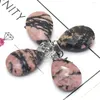 Charms Stop Stop Stop Stop Rose Quartz Opal Tiger Eye Pingente Charm Reiki Cura para Jóias Fazendo Acessório Diy13x23mm