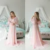 Party Dresses Bathrobe for Women Pink Chiffon Full Length Lingerie Nightgown Pajamas Sleepwear Women's Luxury Gowns Housecoat Nightwear 230221