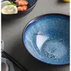 Skålar 7,6 tum vintage porslinskål japansk ugn glaserade keramiska ris soppa nudlar spannmålssallad och efterrätt
