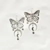 Boucles d'oreilles papillon étoile lune, bijoux pour femmes, Vintage, cadeau de fête personnalisé, accessoires féminins, Piercing