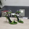 Women Dress Shoes Padlock high heels Pointy Naked female Sandals Shoes Lady Metal Stiletto Heels Party Dress Wedding heels