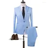 Mens는 한 버튼 Slim Fit Pieces wedding 형식 남자 바지 의상 의상 Homme Terno Blazer 턱시도 정장 재킷 8ljk