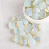 Decorative Figurines Opalite Tumbled Stone 12-15 MM Mineral Quartz Irregular Polishing Bead Specimen Kids Garden Home Decoration Accessories