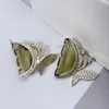 Boucles d'oreilles pendantes Bilincolor mode vert papillon boucle d'oreille pour les femmes fête de mariage