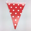 Украшение вечеринки 10sets/lot Baby Shower Blue Pink Green Green Polka Dots Тема висячих баннер украсить овсянки мальчики Favors Favors Fennant Flags