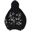 Erkek hookies hip hop hoodie sweatshirt işlemeli kuş çiçek erkek sokak kıyafetleri harajuku kazak gevşek pamuklu ter gömlek sonbahar j924