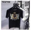 Men's T-Shirts Hot Men Tshirt 2021 Summer Crown Embroidered Short Sleeve Tee Shirt Men's FashionCasual Cotton Streetwear O Neck Tops Male Z0221