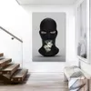 Geld Poster Kunst Malerei Pop Art Büro Motivierende schwarze Maske Drucke auf Wand Home Decor Bilder abstrakte Mode Woo