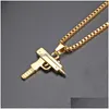 Charms European and American Hip Hop Necklace Titanium Steel Hiphop Personaliseerde heren dames hanger trendy paar trui cha 82