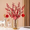 花瓶中国スタイルのランタン花瓶の豪華なゴールドスタンドホームデスクのインテリアデコレーションハイドロポニックデプリンサスイヤー装飾品230221