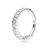 Sparkling CZ Diamond Wedding Rings Real Sterling Silver f￶r Pandora Fashion Party Jewelry for Women Men Girl Gift Luxury Ring Set med originall￥da