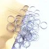 Lustre Cristal 1000pcs 13mm Chrome Acier Inoxydable Rond Ouvert Jump Split Connecteur Pour DIY Éclairage Rideau Perles / Pendentif / Boule Métal