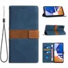 Grid Net Hybride kleur Lederen portemonnee kisten voor Samsung S23 Ultra Plus A34 A54 A14 A73 5G Moto G22 G51 5G Google Pixel 7A 7 Pro Credit ID Card Slot Flip Cover Business Pouch