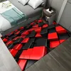 Carpets Large Area Rug 3D Block Flannel For Living Room Bedroom Anti-Slip Floor Mat Kitchen Tapete Memory Foam Carpet