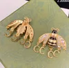 Femmes À La Mode Designer Abeille Dangle Goujons Boucles D'oreilles En Laiton Matériel Marque De Mode Boucle D'oreille Oreille Stud Avoir Timbre Goutte D'oreille Partie De Mariage Bijoux Avec Boîte