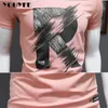 Herr t-shirts män kausal tshirt kort ärm sommar mode bet r tryck rosa tees ungdom bas topps oneck hög kvalitet man kläder m4x z0221