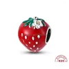 Charms Sier 925 Fruit Cherry Durian Dangle Charm Fas for Origins Women Moments Bransoletka lub Bangle DIY Akcesoria DH95M