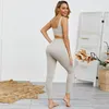 Women's Tracksuits 2 Piece Set Seamless Knit Slim Hip Sweat Suit Solid Women Tights Work Out Exercise Sweatsuit Tracksuit Fitness Outfits
