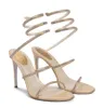 Летняя сексуальная клео женские сандалии обувь хрустальная спиральная обертка Renescaovillas High Heel Lady Sandalias Элегантная бренда свадьба, вечеринка, платье, вечерняя eu35-43