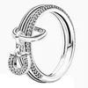 Den nya populära 925 Sterling Silver Modeling Ring älskar Lucky Horseshoe Pandora Ring Female Jewelry Gift