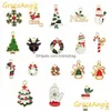 Charms graceAngie 18pcs/18Pair Christmas pingentes de esmalte de pulseira Partem