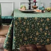 Table Cloth Christmas Green Tablecloth Red Floral Japanese Print Nordic Style Household Waterproof Oil-absorbing Picnic Blanket