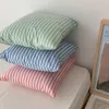 Pillow Case Hidden Zipper Striped Printing Decorative Modern Style Stripe Printed Holiday Decor