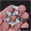 Charms 5pcs 25x19mm Dragonfly Metal Metal Loose Pingents Minde