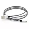 Typ C USB 3.1 för S20, Note20 Tyg Nylon Braid Micro USB -kabel Leden Unbroken Metal Connector Charger Cord för Samsung Xiaomi Huawei Mobiltelefon