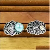 Configura￧￵es de j￳ias S925 Acess￳rios para anel de Sterling Sterling P￩rola Ornamento P￩rola Suporte vazio Boca Diy Ajust￡vel Retro L DHFVH