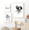 Stampa poster Dipinti di moda Coppie Amanti Room Decor1 Nero Bianco Romantico Mano nella mano Dipinto su tela Citazioni d'amore Wall Art Woo