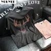 Mens T-Shirts Tshirt Mens Mercerized Cotton Deer Head Rhinestone Summer Fashion ONeck Soft Comfortable High Quality Male Tee Top Clothing Z0221