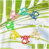 Charms 10pcs Aolly Drop Oil I Love Mom za DIY Biżuteria Making Akcesoria dostawa 202 DHKgr