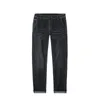 Men's Jeans High Quality Straight Mid Waist Cotton Solid Color Simple Casual Pants Trousers Spring AutumnMen's