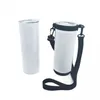 NEW Sublimation white Blank 20oz Skinny Tumbler Tote Diving cloth Neoprene bottle Sleeves with Adjustable Strap Drinkware Handle Water cups Carrier Sleeve Covers