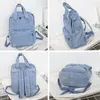 Schooltassen Vintage denim rugzak Koreaanse stijl Multifunctioneel blauw schoudertas college voor tienermeisje Travel Bagpack M048
