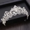 Tiaras Trendy Bridal Hair Accessories Silver Conger Crown Coundress Baroque Rhinestone Crystal Wedding Tiara Hair Jewelery Association Z0220