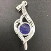 Naszyjniki wiszące Goldstone niebieski piasek tygrys oko lapis lazuli opal crystal aventuryna nowlita jaspe heart koralik wb817